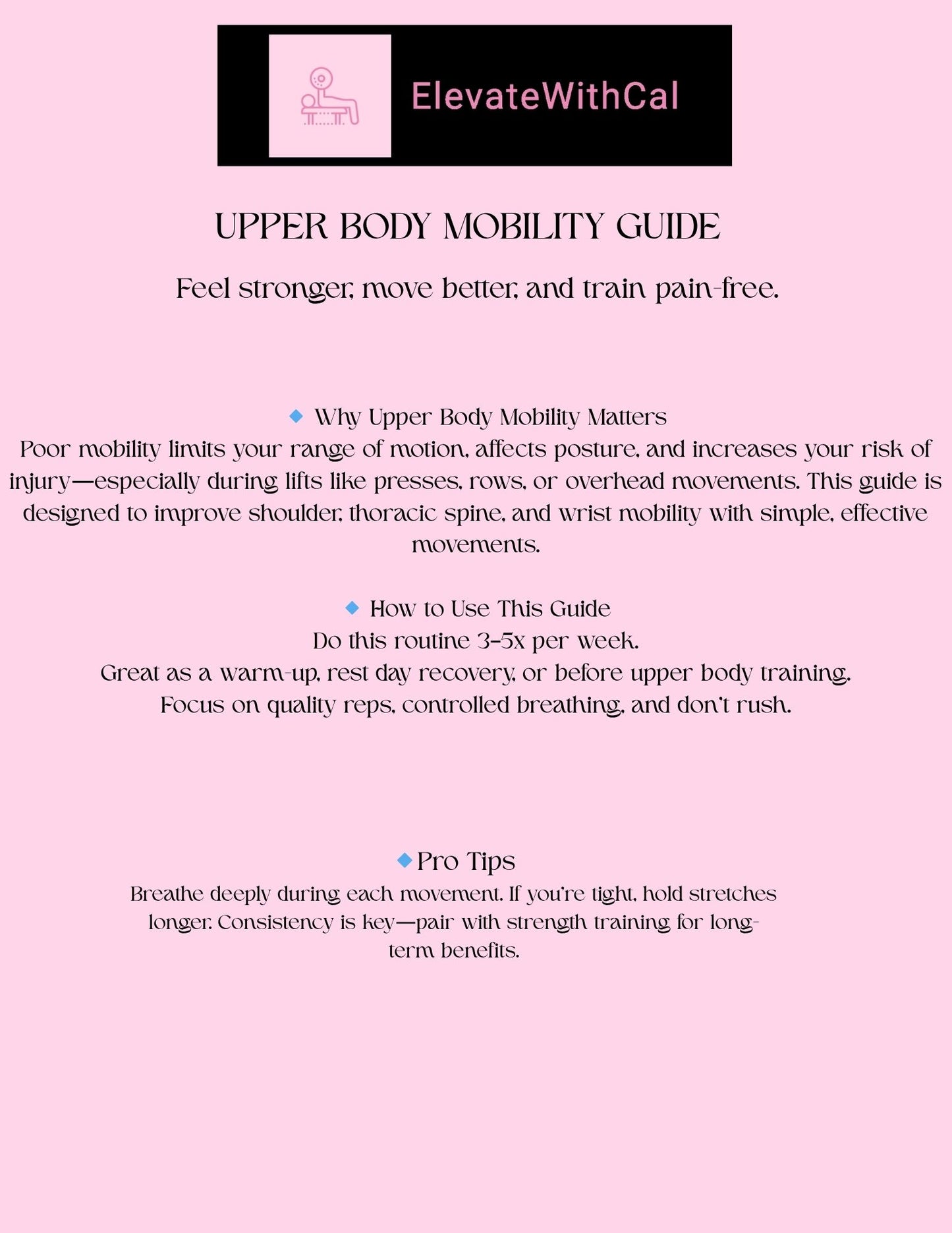 Upper Body Mobility Guide